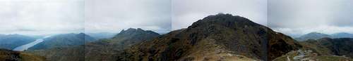 Arrochar panorama: Loch Long, the Cobbler & Ben Narnain