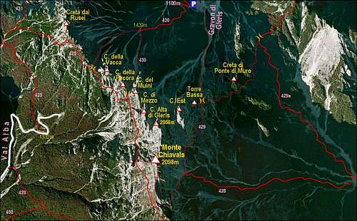 Monte Chiavals map
