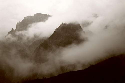 Mountains in storm