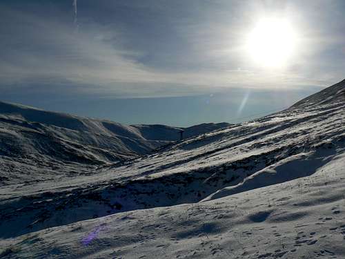 Sunny Cairnwell slopes