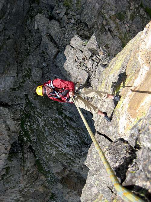 Rappeling off the top of Zowie
