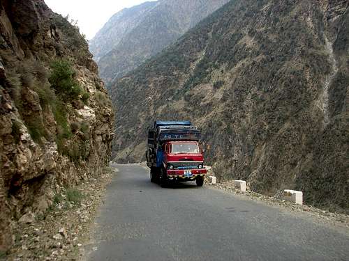 Truck on Karakoram Highway