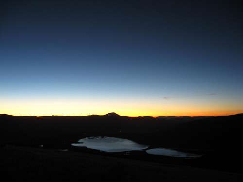 First light over Twin Lakes