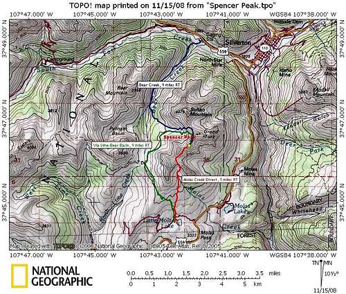 Spencer Peak Route Overview