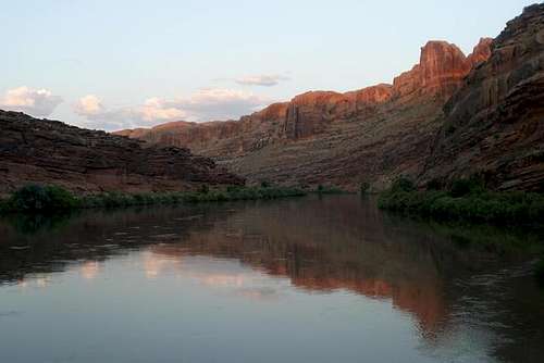Colorado River cutting through Moab, Utah