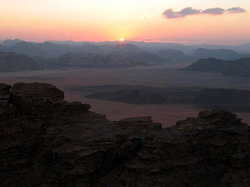 sunset in Wadi Rum, 11/13/2008