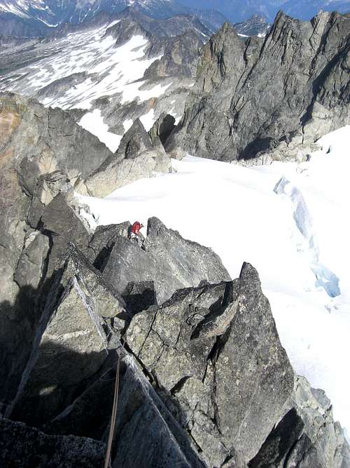 climbing the nw ridge