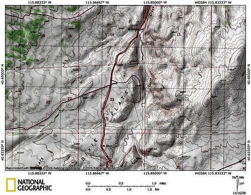 Dixie Flats/northern Piñon Range access route (6/9)