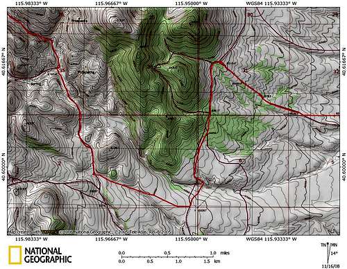 Dixie Flats/northern Piñon Range access route (8/9)