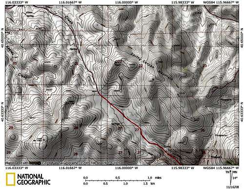 Dixie Flats/northern Piñon Range access route (9/9)
