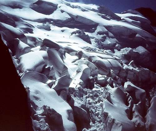 Eiger - Glacier and crevasses at Jungfrau