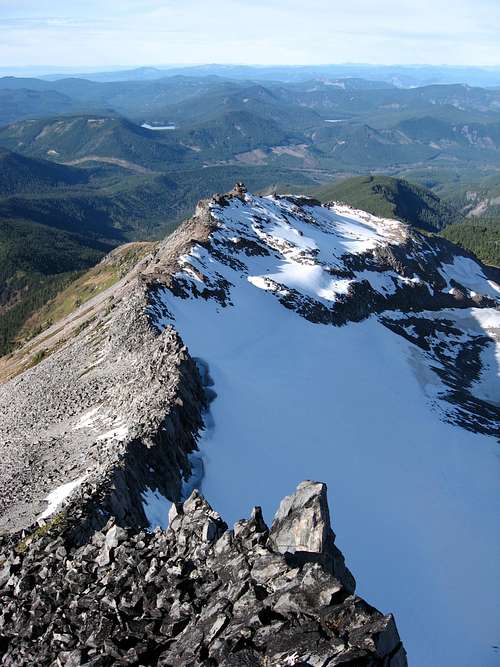 Looking down McNeil Ridge