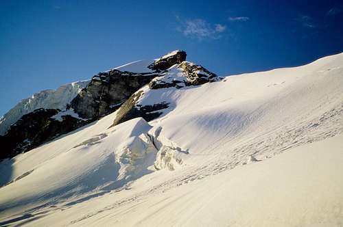 Punta Grober, view from Glacier just below the Colle delle Locce
