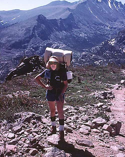 Rocky Mtn High 1975 - Yours Truly Hiking Up Flattop Mountain