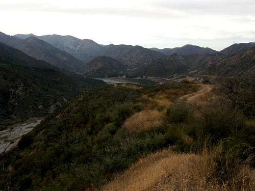 View from Penstock looking up the Lytle Creek Canyon