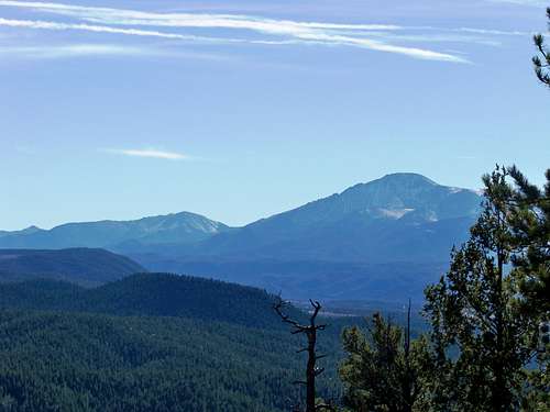 Pikes Peak and Almagre from near the summit of Mount Deception
