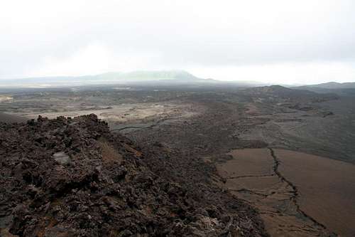 Lava flow and ash plain