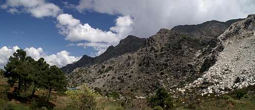 The north faces of the Sierra de Almijara Main Ridge