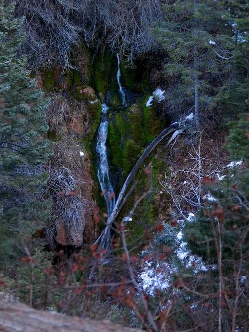 An enchanting waterfall across the deep gorge.