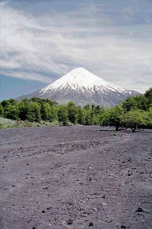 Volcan Osorno from the lava...