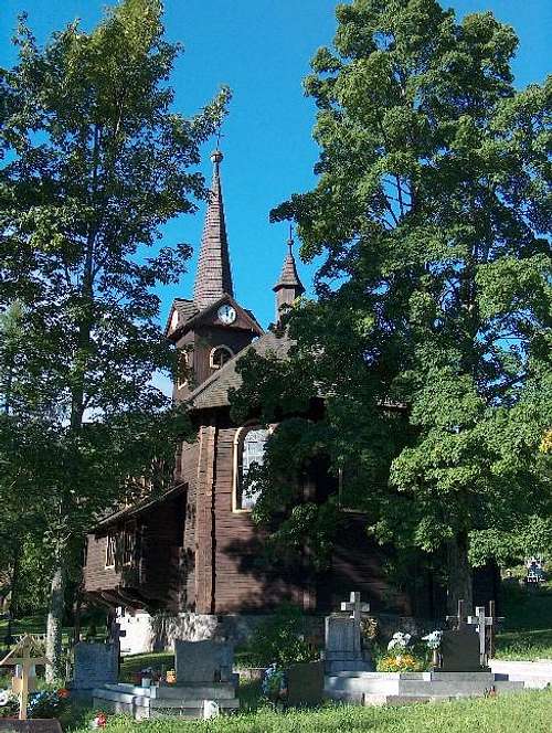 The wooden church in Javorina