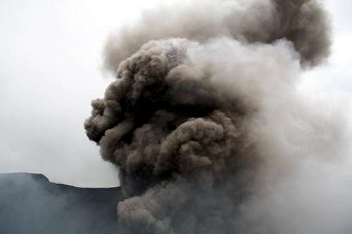 Yasur ash eruption