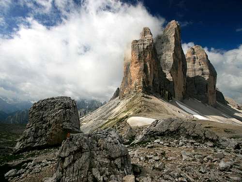 Tre Cime, Emerging from the Clouds