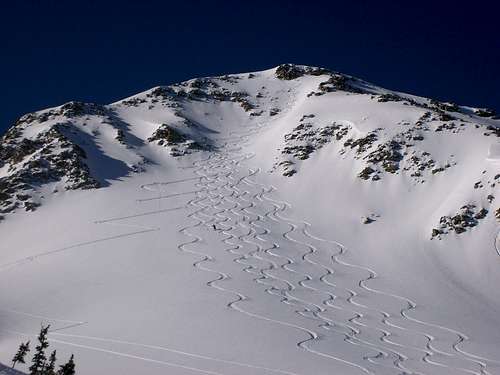 Lake Peak ski tracks