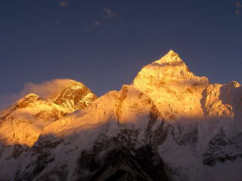 Alpen glow on Everest and Nuptse