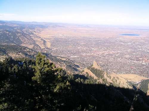 Looking north down to Boulder...