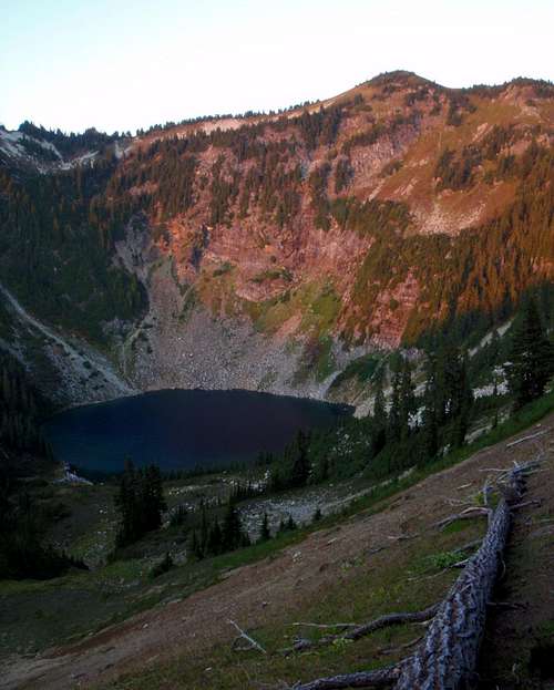 Breccia Peak and Round Lake