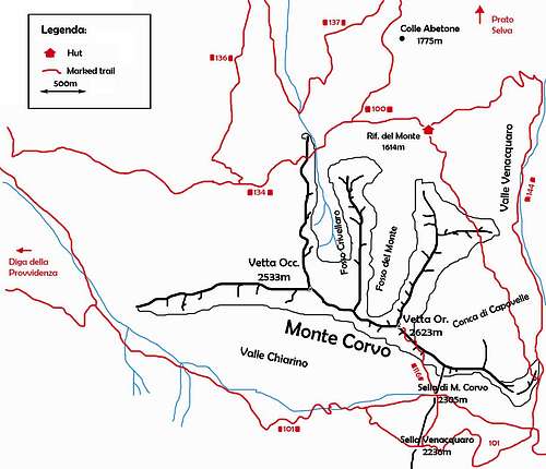 Monte Corvo map