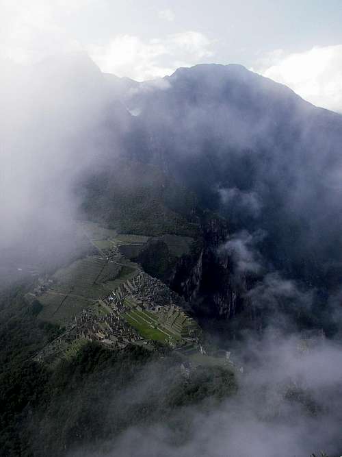 Looking Down From Wayna Picchu