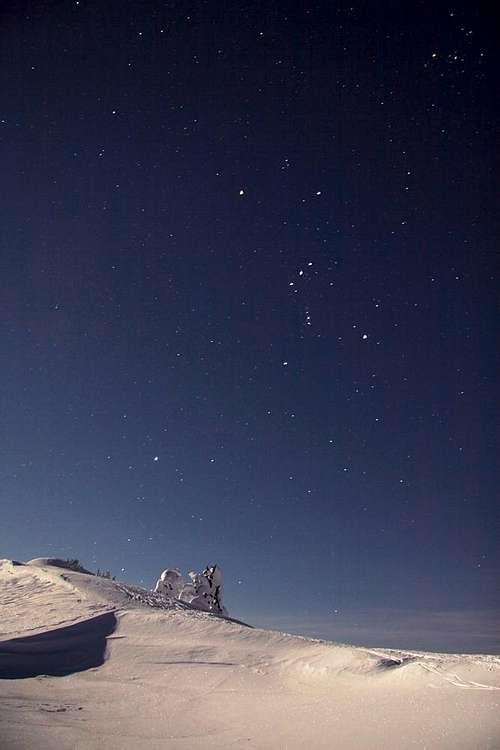 Orion over Mt. Baker backcountry ski area