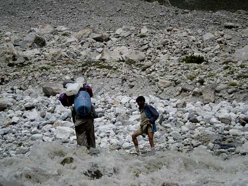 Porters Crossing the River