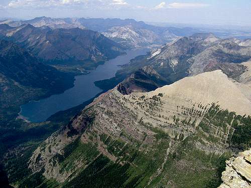 Waterton Lake from the Cleveland summit