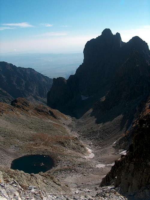 Modré Pleso, 2192m, Tatra's highest lake, from Sedlo Sedielko