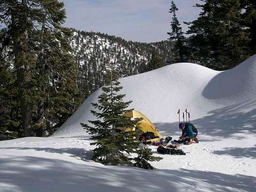 Crampon Camp-South Side of Mt. San Jacinto in winter