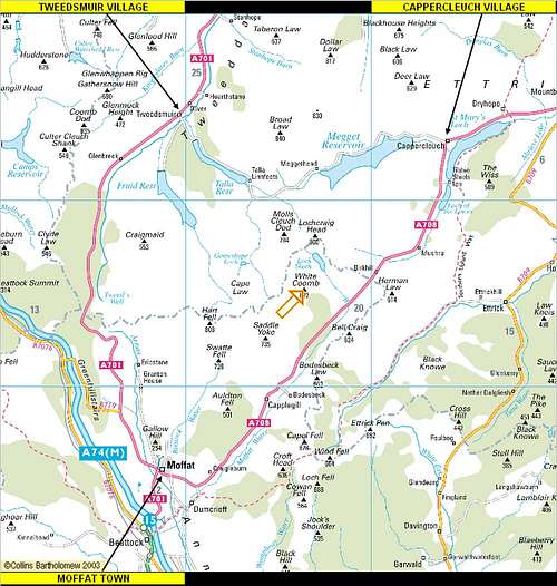 Moffat Hills area Map