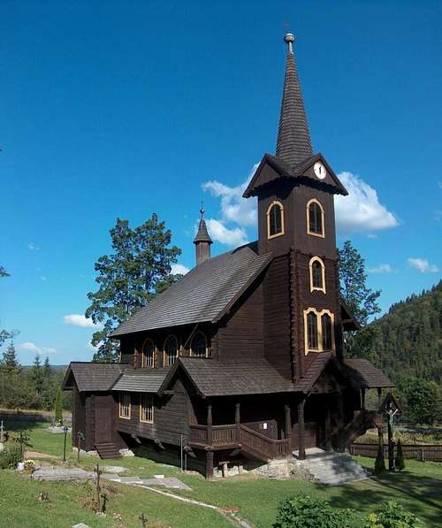 The wooden chapel in Javorina