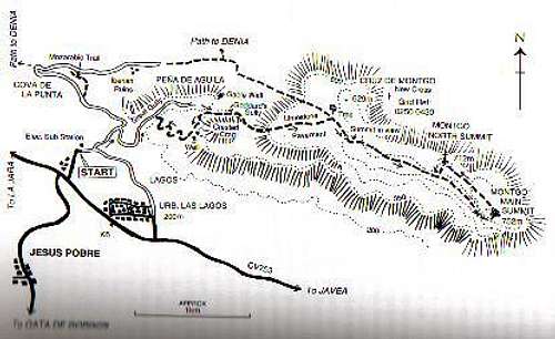 map Montgo route from Jesus...