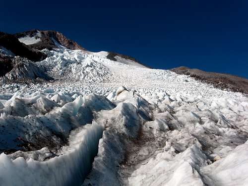Longitudinal Crevasses on the Hotlum Glacier