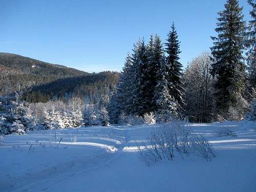 Polish Mountains' winter scenery
