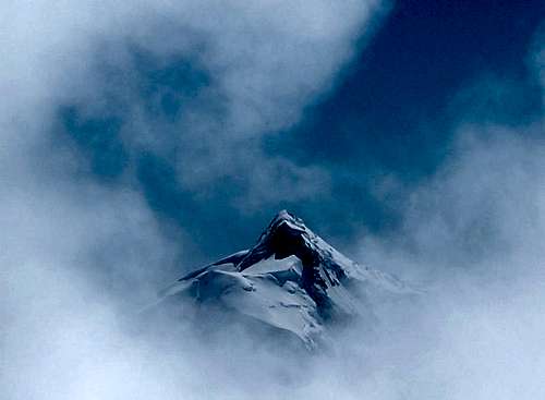 Mt Hunter in the clouds