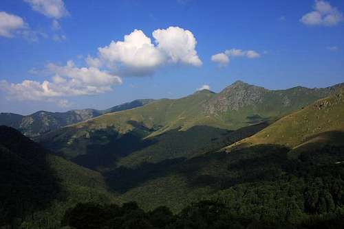 View of the Central Balkan National Park above the treeline