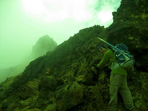 Craig climbing on Illiniza Norte