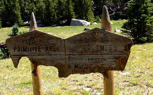 Popo Agie/Bridger Wilderness sign