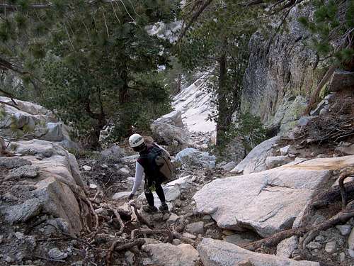 The North Gully descent