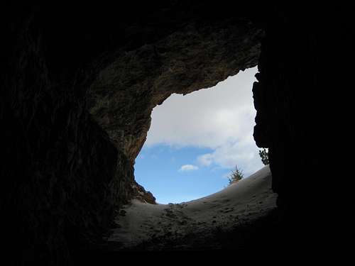 Looking out of the cave
