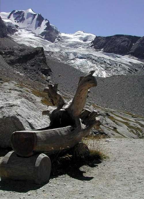 Gran Paradiso from the fountain in front of Rifugio Chabod <i>(2750m)</i>
